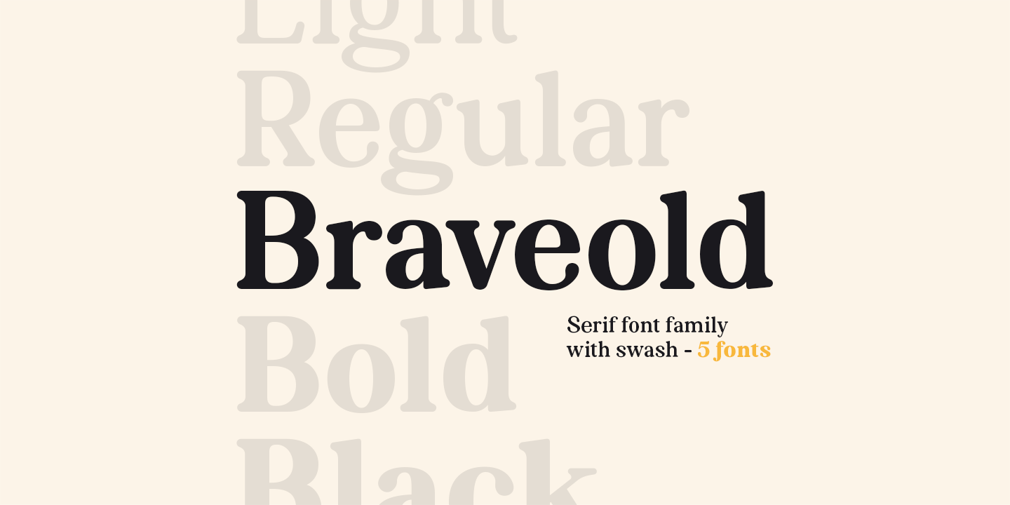 Пример шрифта Braveold #1